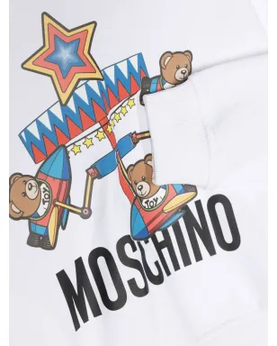 Moschino Kids グラフィックプリント長袖フーディー - サムネイル3
