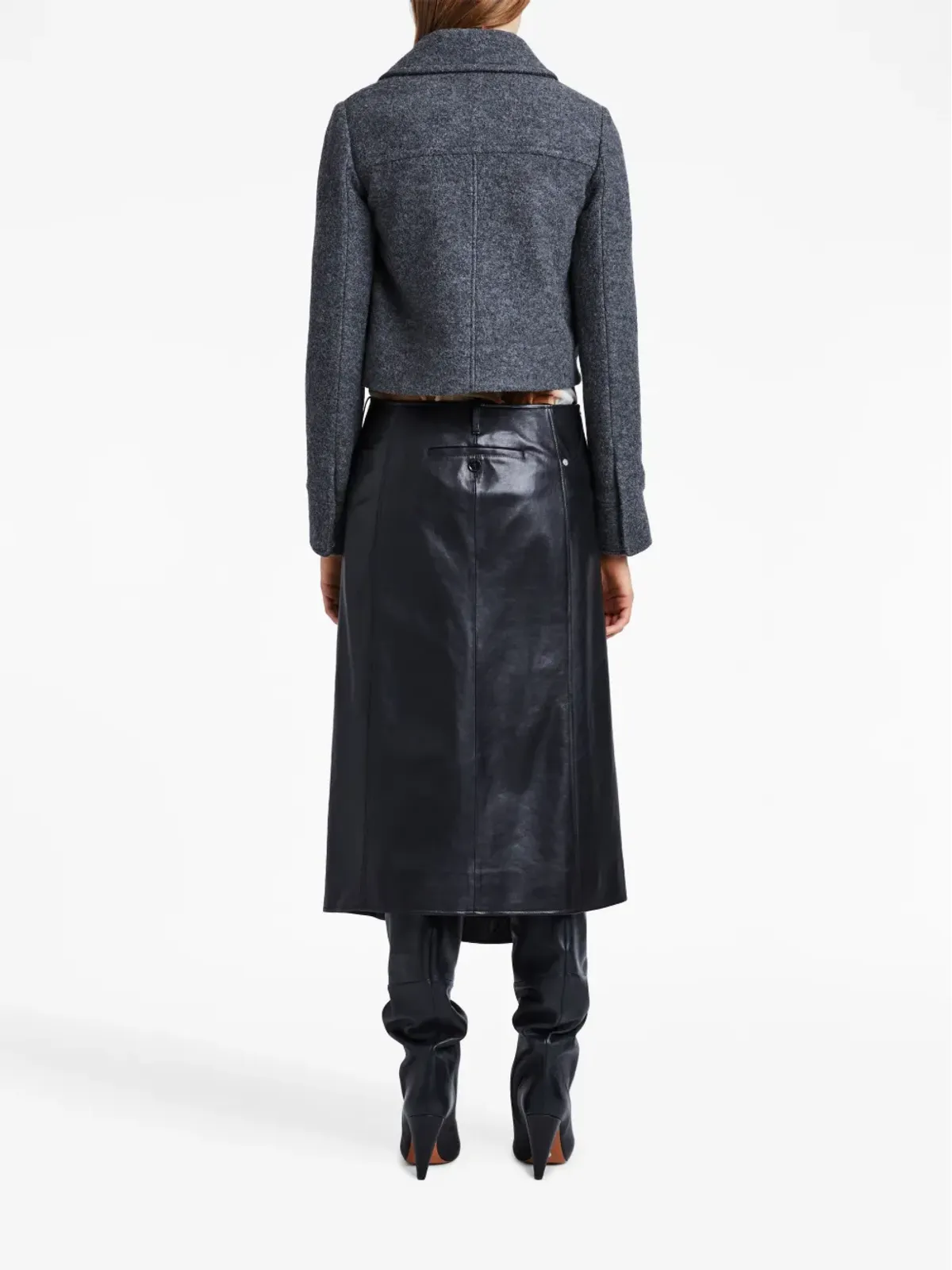 Proenza Schouler ジップド ウール クロップドジャケット - 画像4