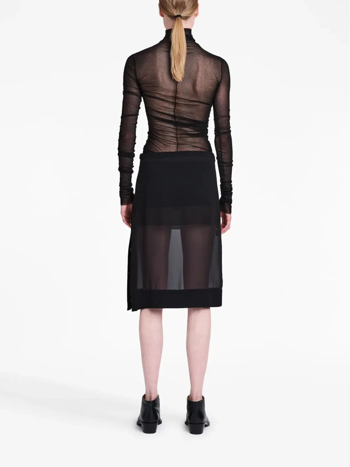 Proenza Schouler 半透明シフォン スカート - 画像4