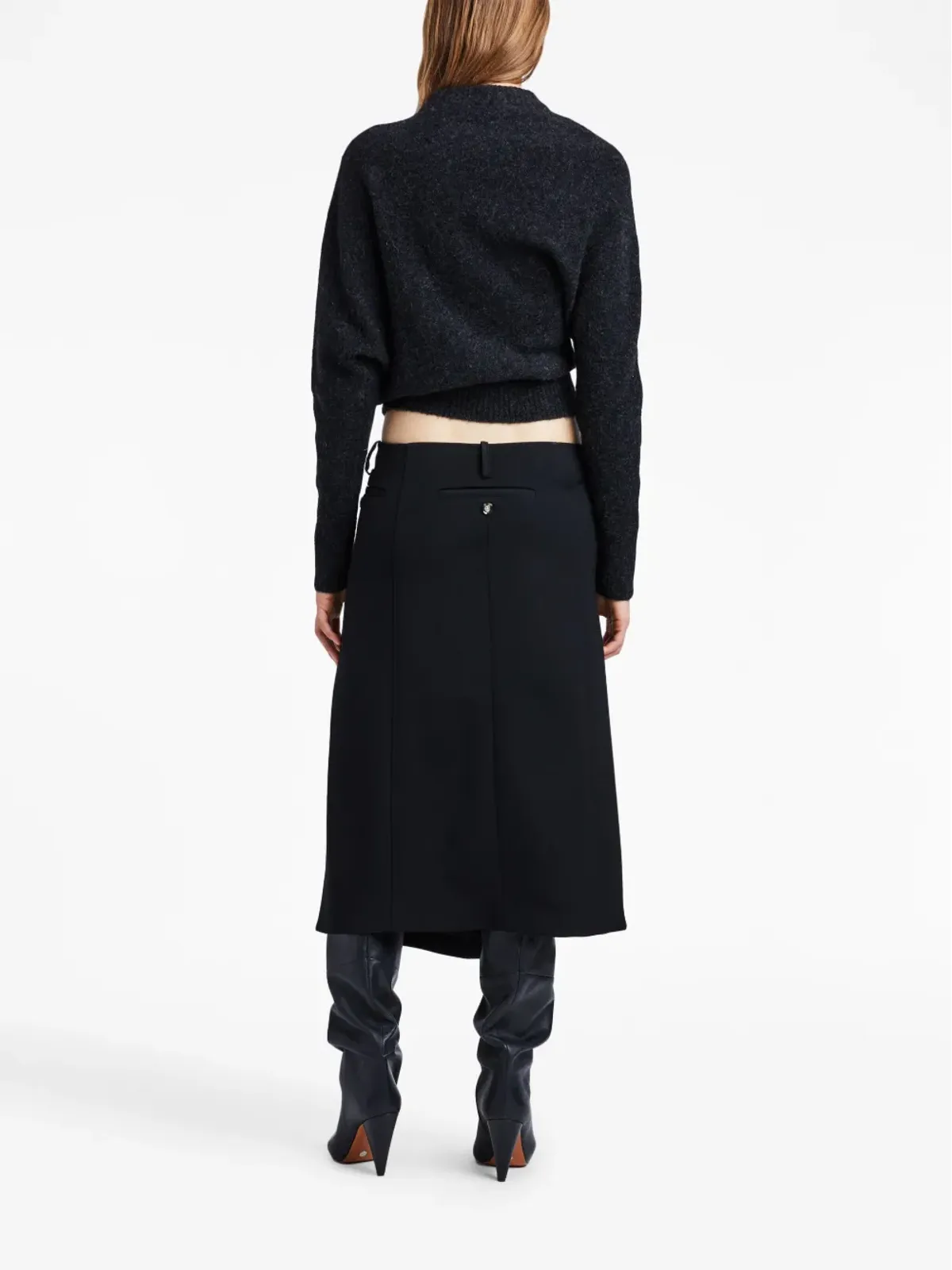 Proenza Schouler アシンメトリック ツイル ラップ スカート - 画像5