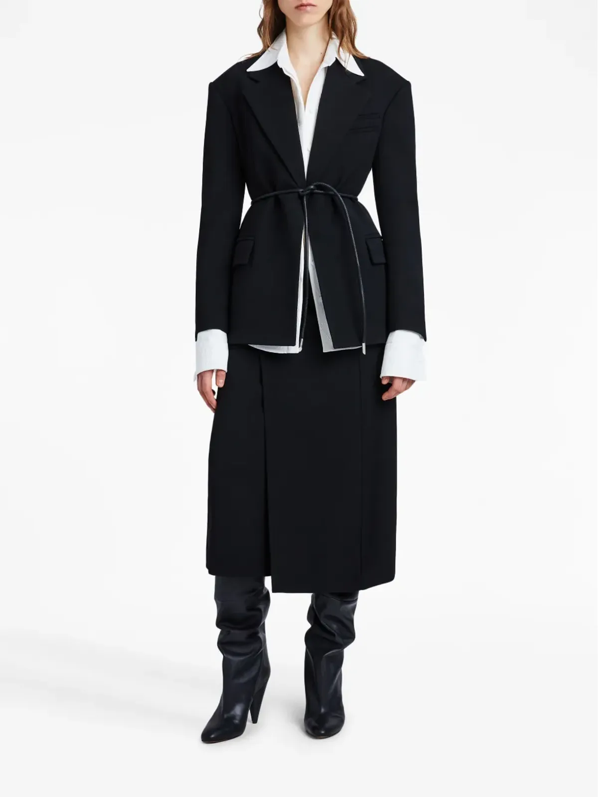 Proenza Schouler アシンメトリック ツイル ラップ スカート - 画像2