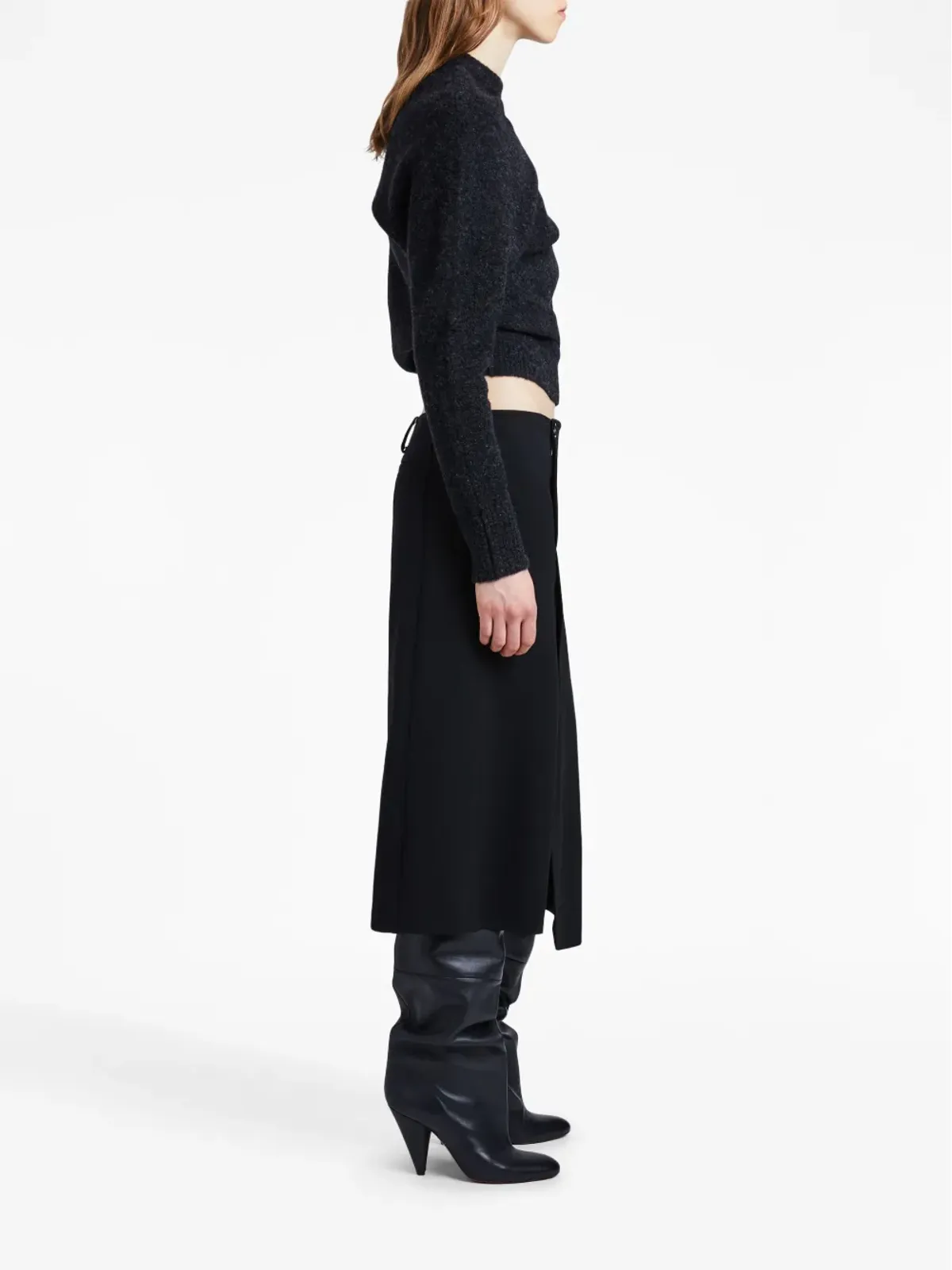 Proenza Schouler アシンメトリック ツイル ラップ スカート - 画像4
