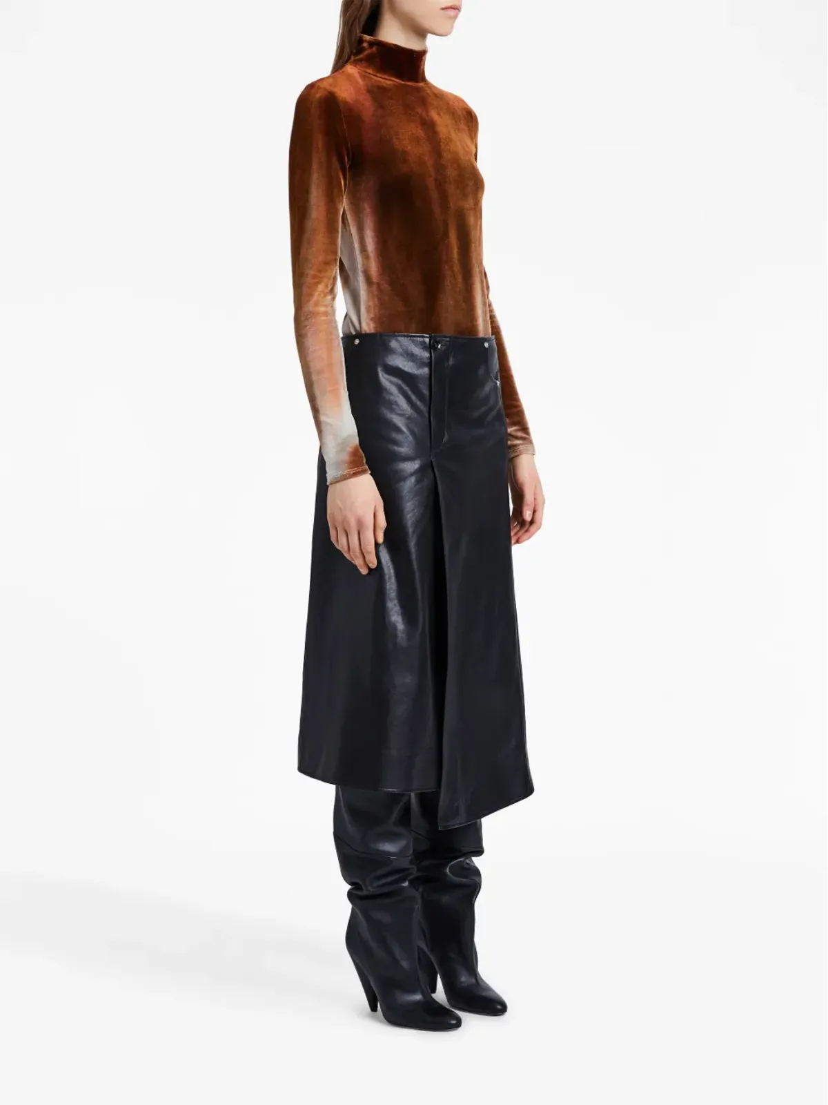 Proenza Schouler アイス染めベルベットトップ - ブラウン - 画像3