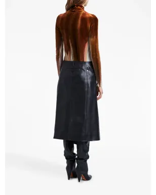 Proenza Schouler アイス染めベルベットトップ - ブラウン - サムネイル4