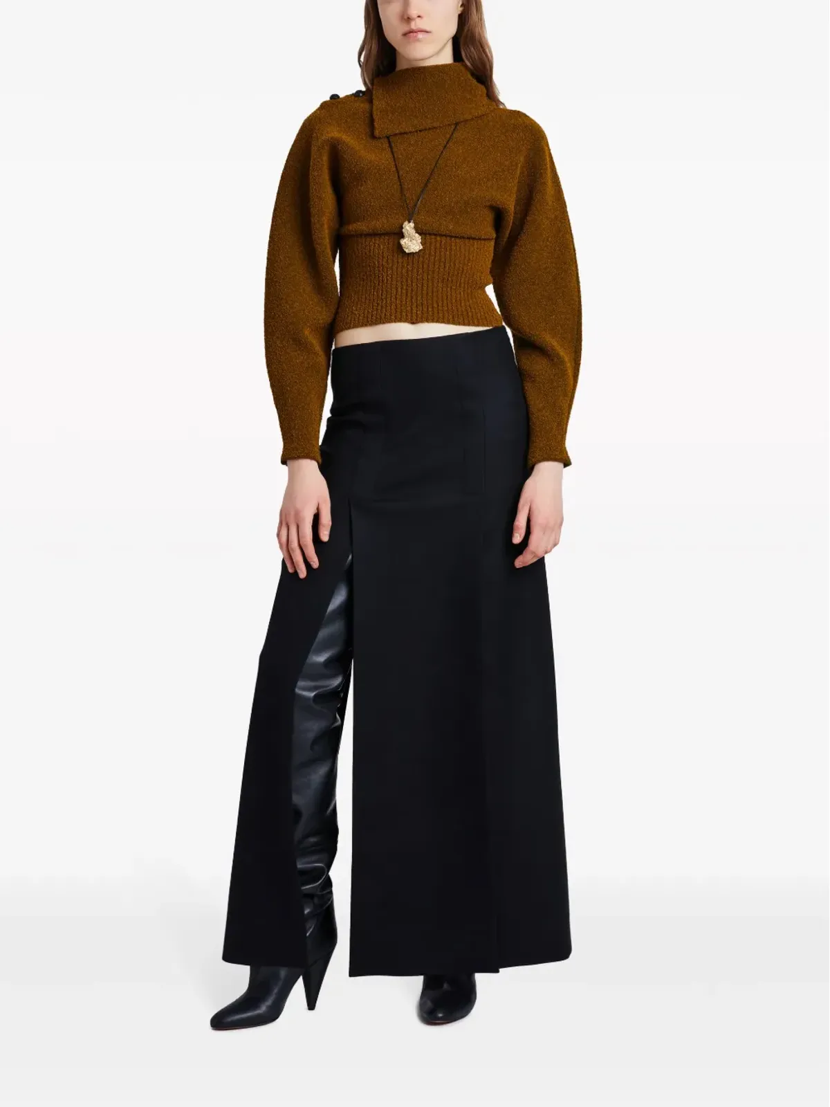 Proenza Schouler アシンメトリックネック ブークレ ジャンパー - 画像2