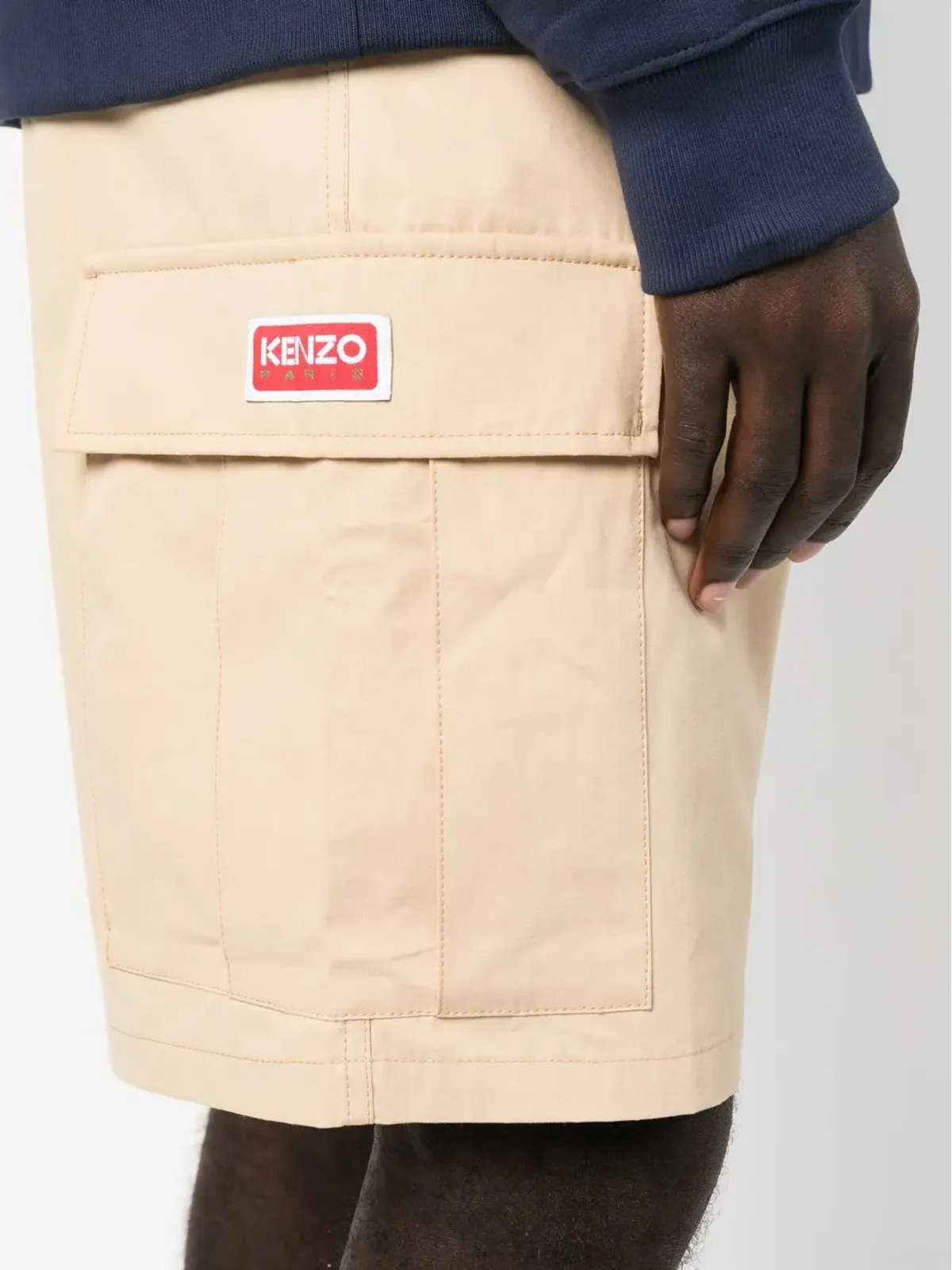 Kenzo ロゴパッチ コットン カーゴショーツ - 画像5
