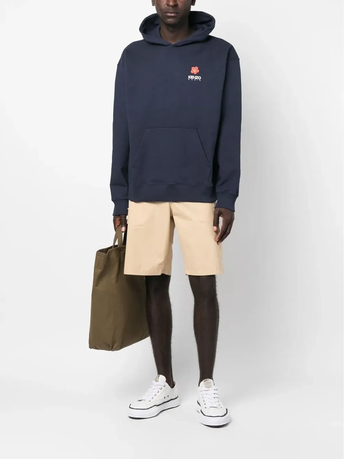 Kenzo ロゴパッチ コットン カーゴショーツ - 画像2