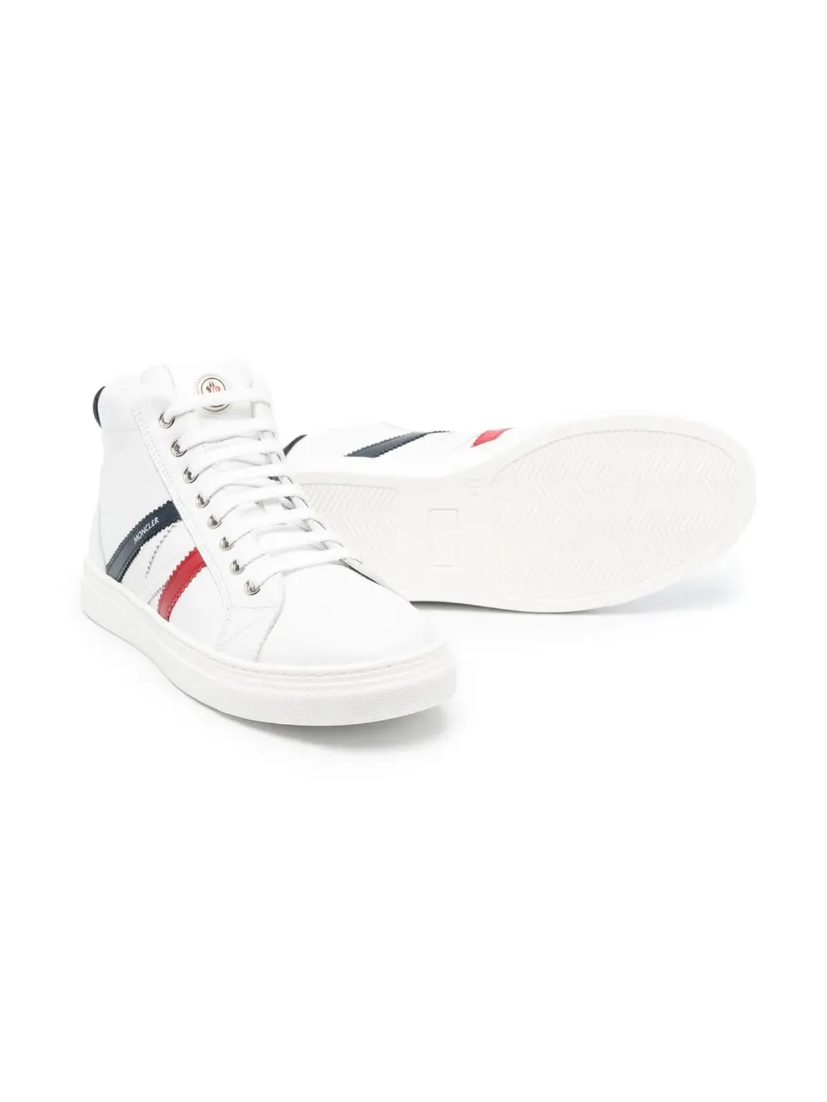 Moncler Enfant 斜めストライププリント ハイトップスニーカー - 画像2