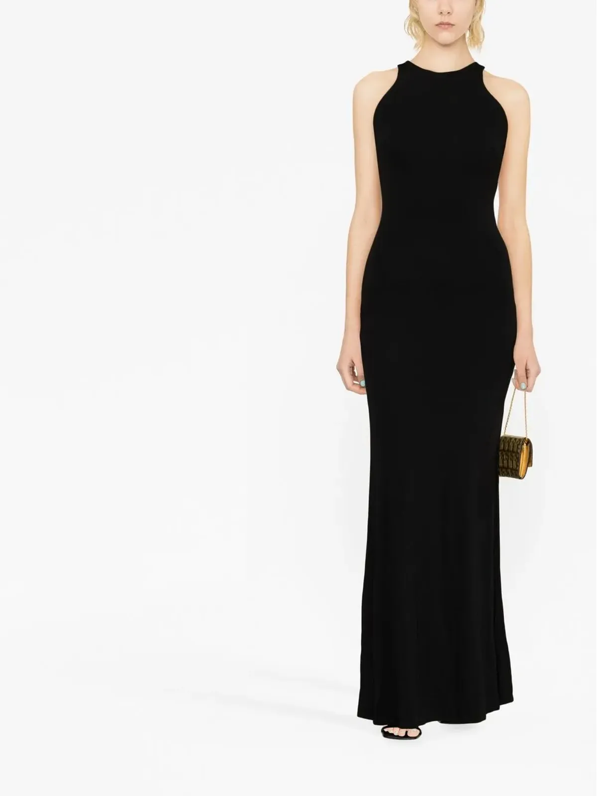 Elisabetta Franchi オープンバックエンベリッシュドガウン - 画像2