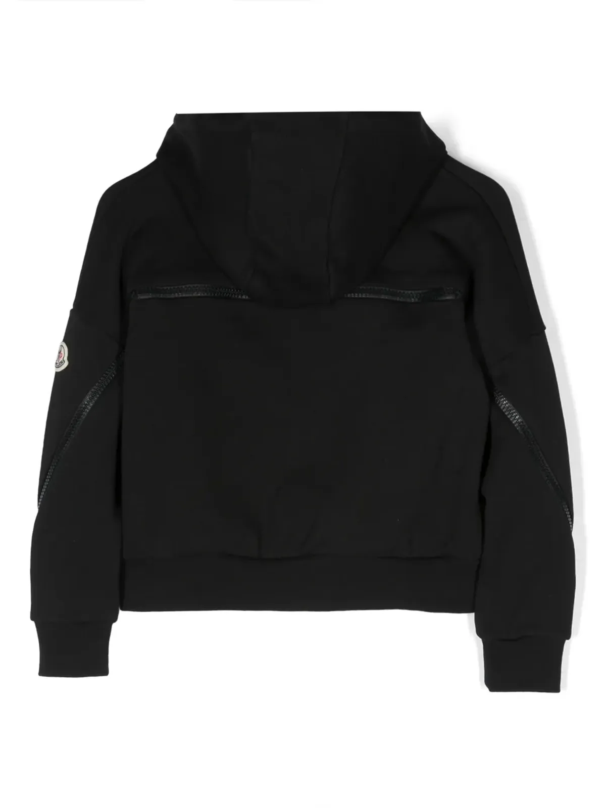 Moncler Enfant ロゴパッチ コットン フーディー - ブラック - 画像2
