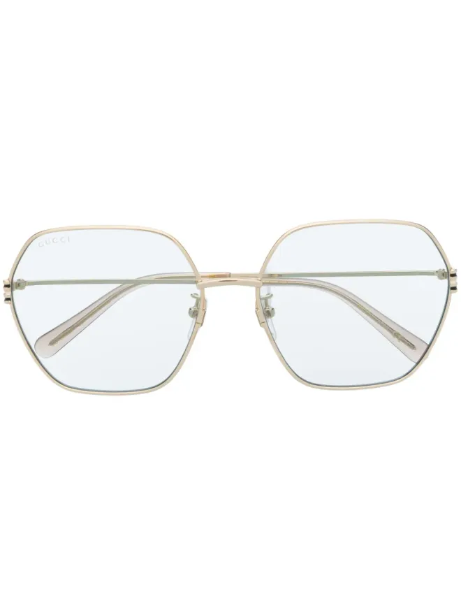 Gucci Eyewear Gucci Eyewear ジオメトリックフレーム六角形サングラスの商品画像