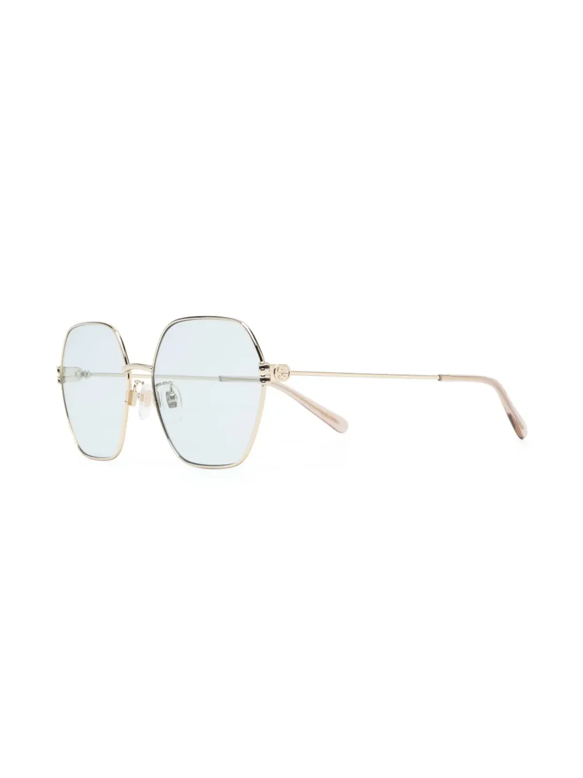 Gucci Eyewear ジオメトリックフレーム六角形サングラス - 画像2