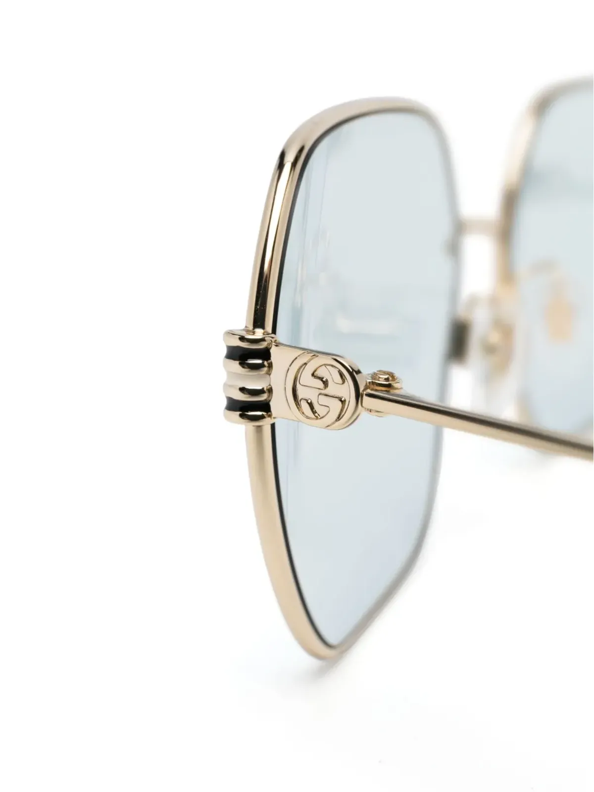 Gucci Eyewear ジオメトリックフレーム六角形サングラス - 画像3