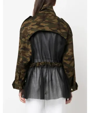 Monse deconstructed camouflage jacket - Black - サムネイル4
