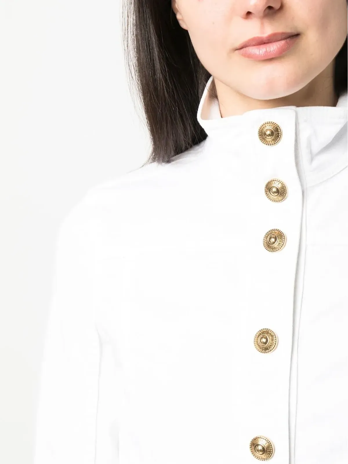 Versace Jeans Couture ロゴパッチ付きクロップドジャケット - 画像5
