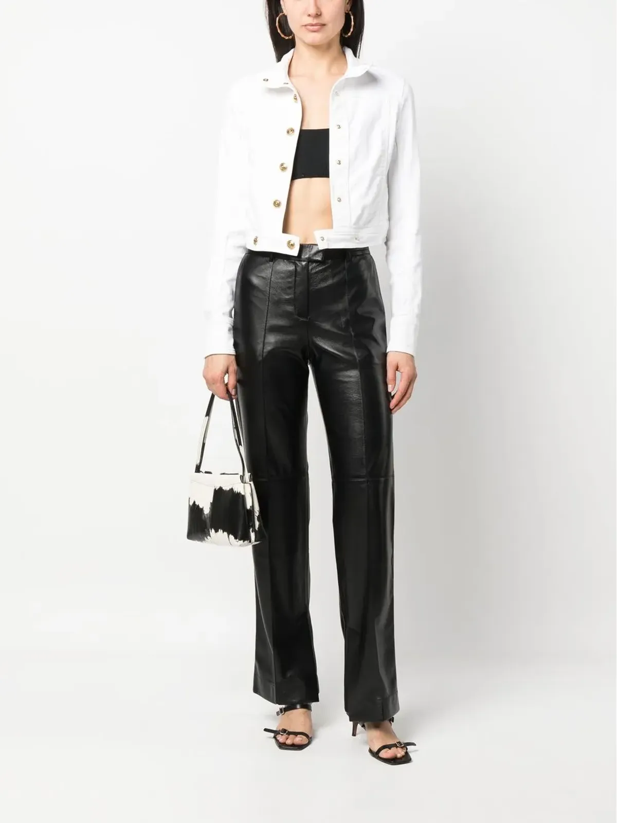 Versace Jeans Couture ロゴパッチ付きクロップドジャケット - 画像2