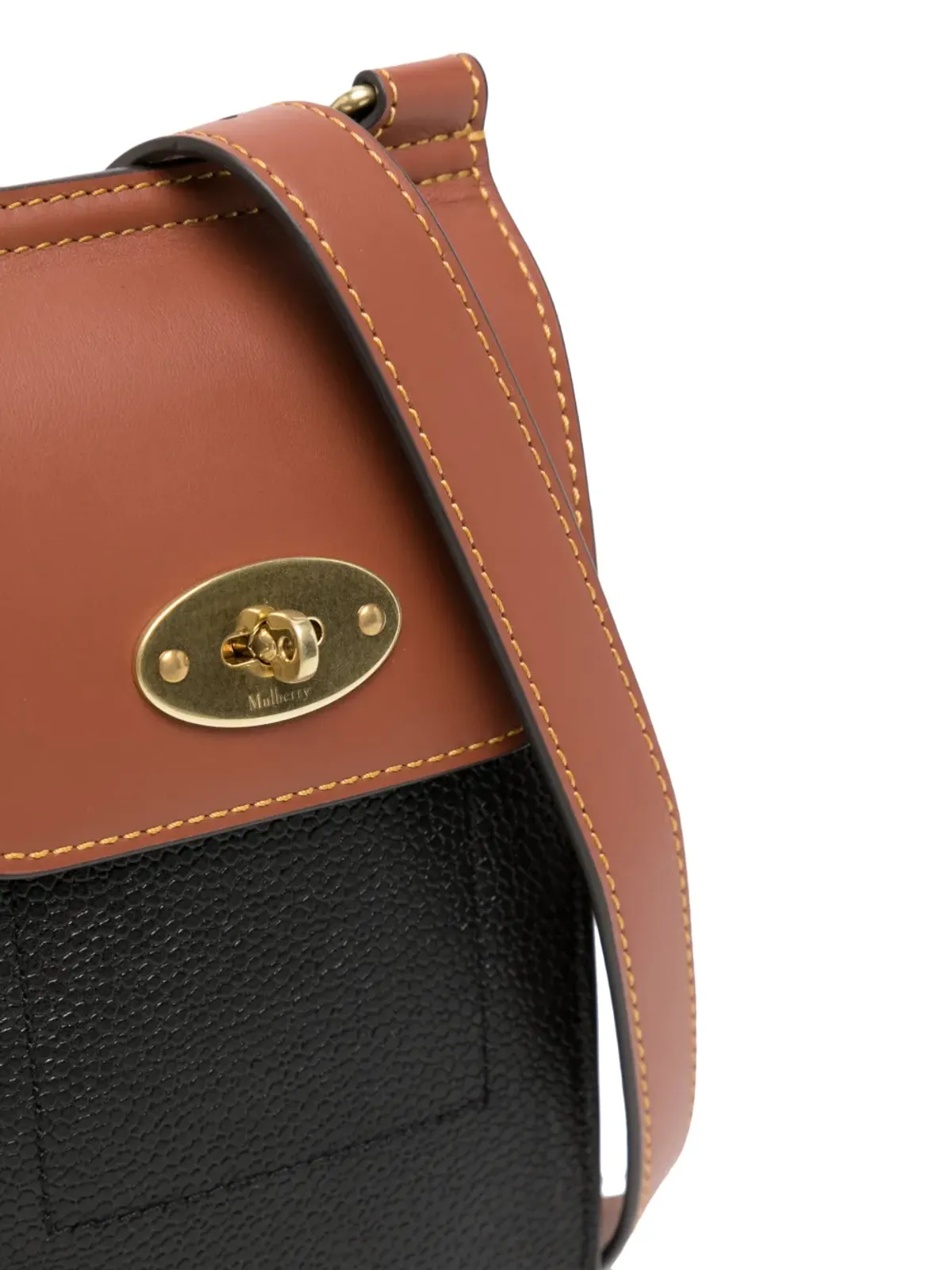 Mulberry ミニ Antony レザー バッグ ブラック - 画像4