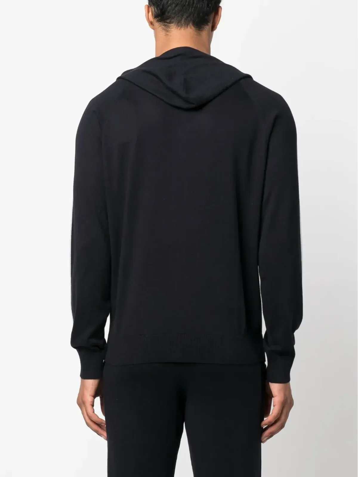 Corneliani ストライプ袖ジップアップフーディー - 画像4