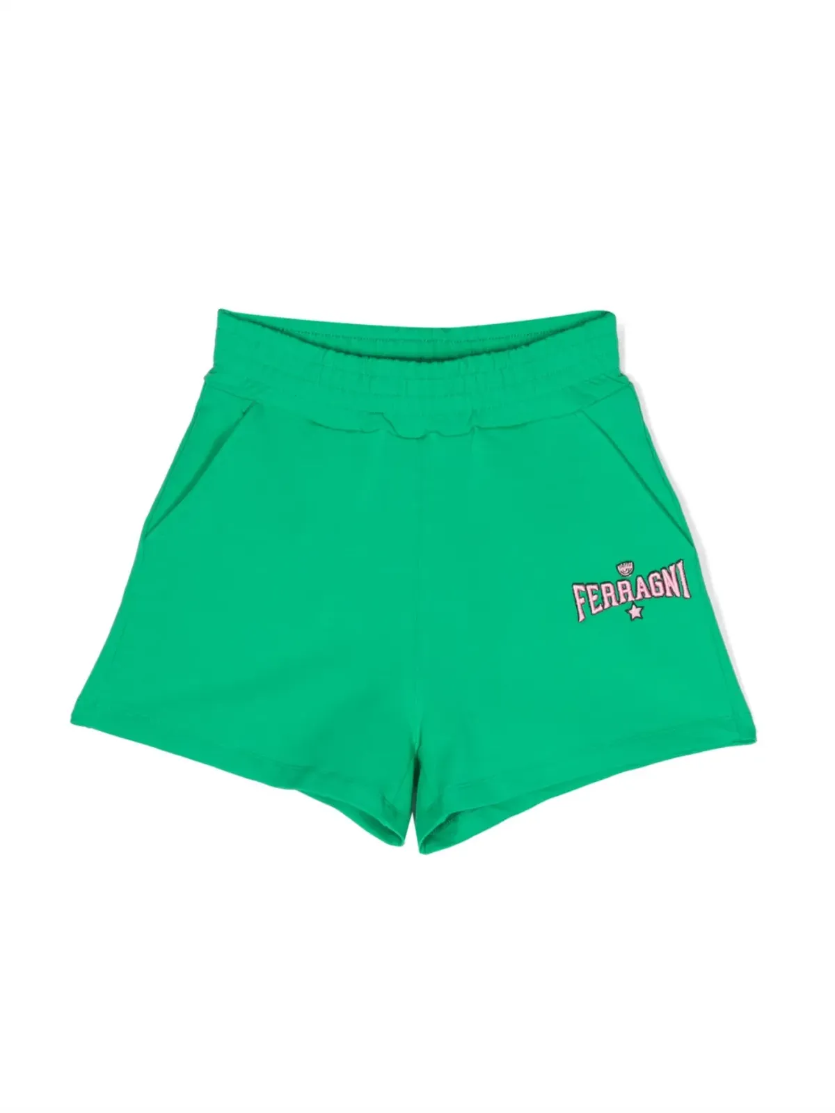 Chiara Ferragni Kids ロゴ刺繍トラックショーツ - 画像1