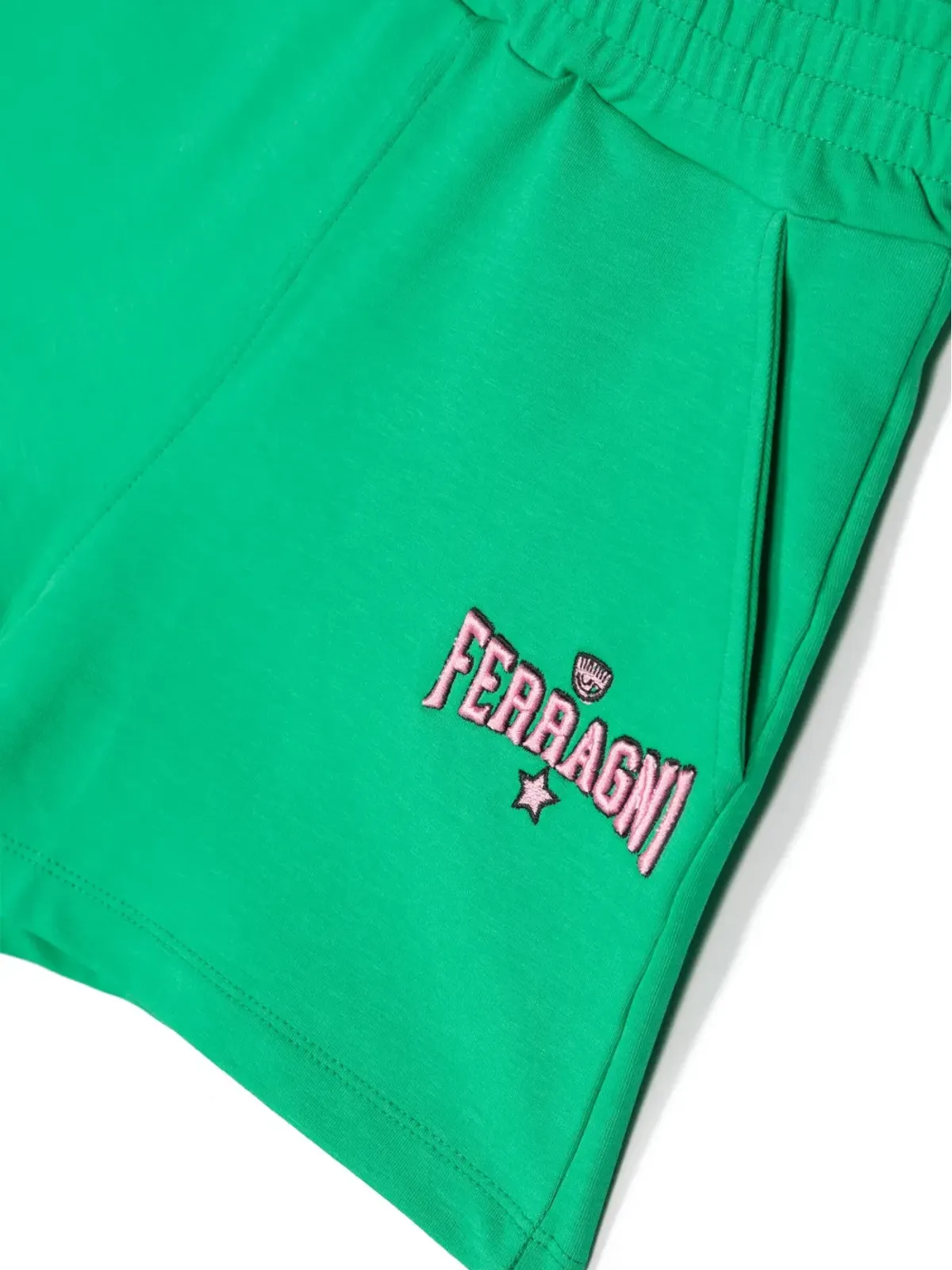 Chiara Ferragni Kids ロゴ刺繍トラックショーツ - 画像3