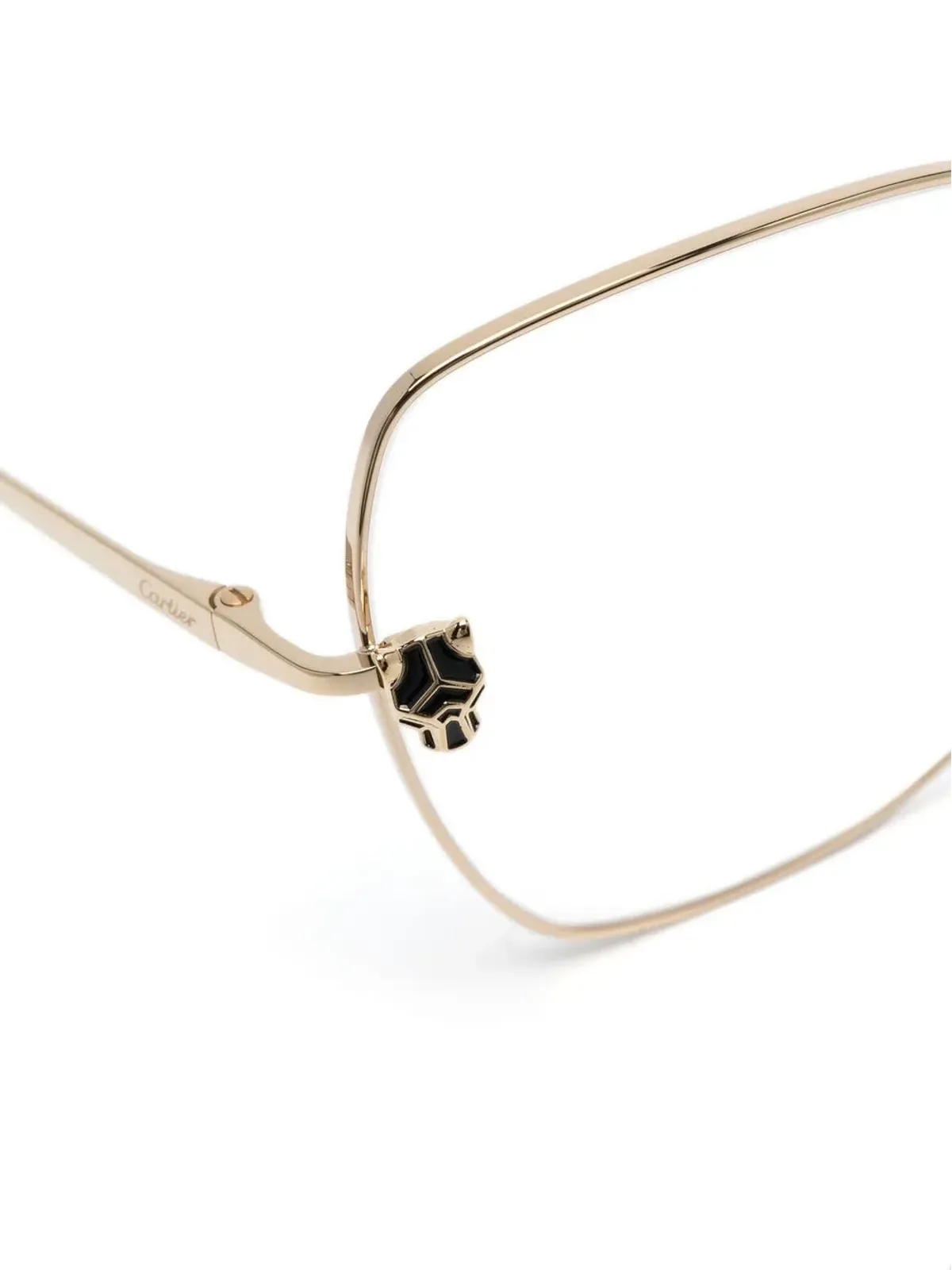 Cartier Eyewear オーバーサイズ エングレーブディテール メガネ - 画像3