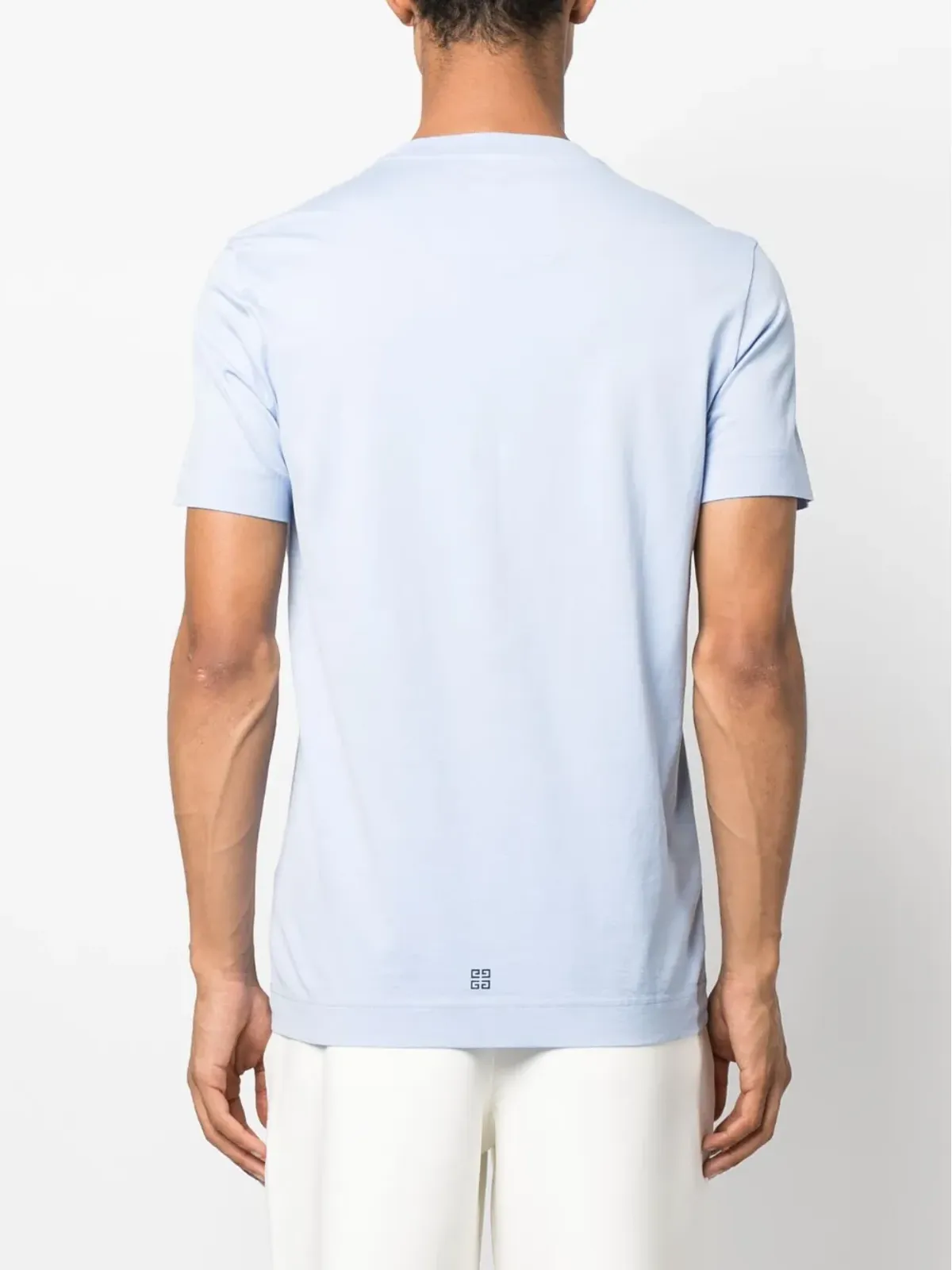 Givenchy イーグルロゴプリント コットン Tシャツ ブルー - 画像4