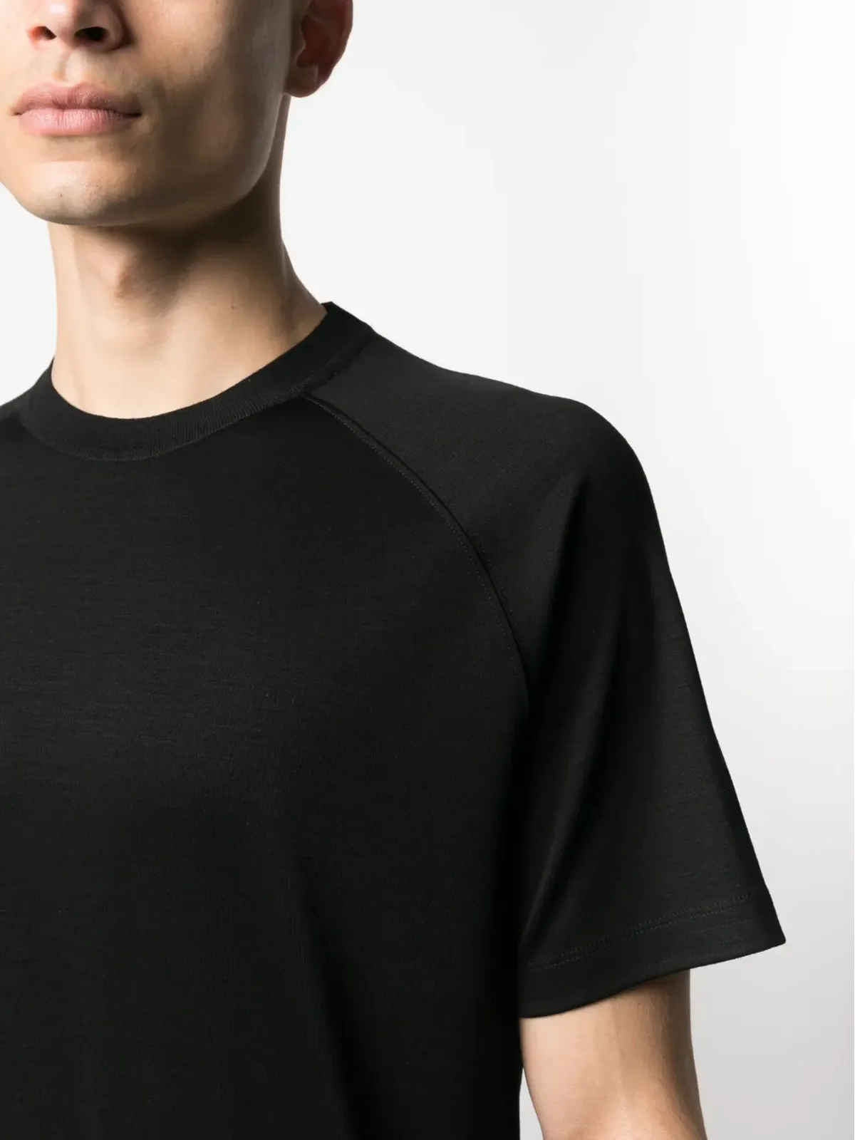 Zegna 半袖ウールTシャツ - ブラック - 画像5