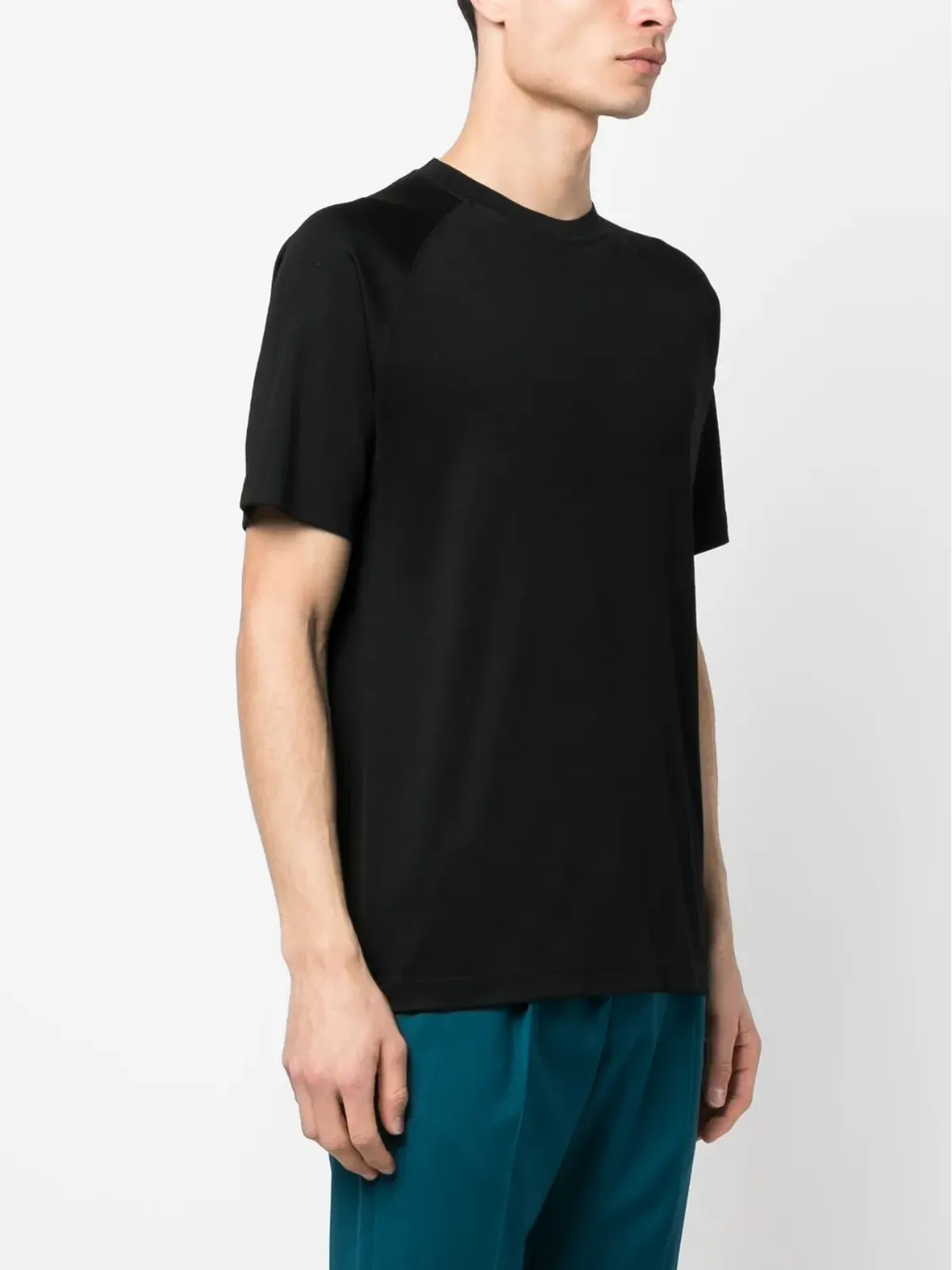 Zegna 半袖ウールTシャツ - ブラック - 画像3