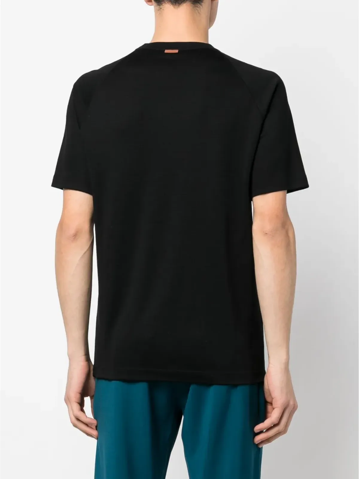 Zegna 半袖ウールTシャツ - ブラック - 画像4