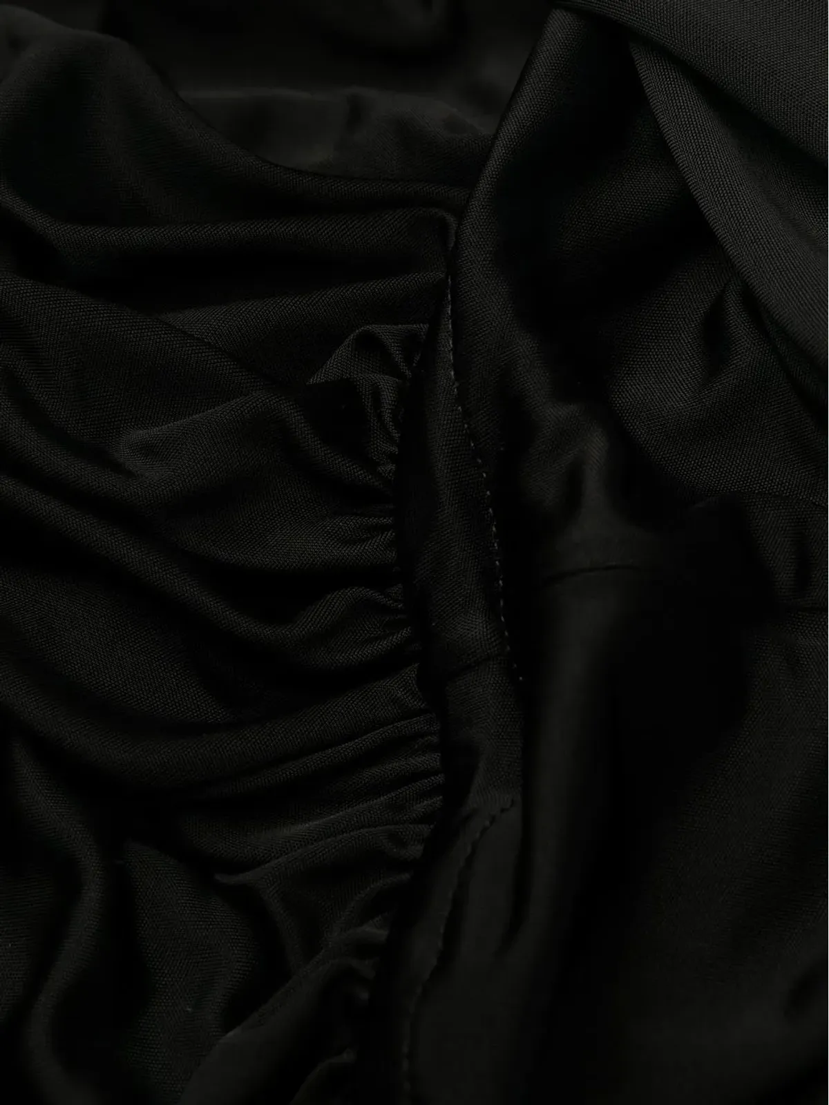 Saint Laurent ドレープ ノースリーブ ドレス - ブラック - 画像5