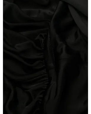 Saint Laurent ドレープ ノースリーブ ドレス - ブラック - サムネイル5
