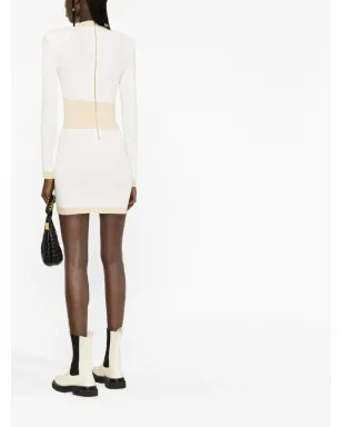 Balmain エンボスボタン付きニットミニドレス - サムネイル3