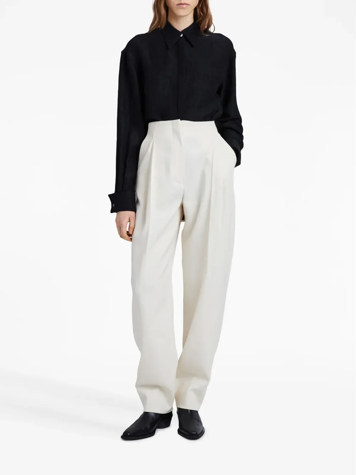 Proenza Schouler ウールツイル ストレートパンツ - 画像3