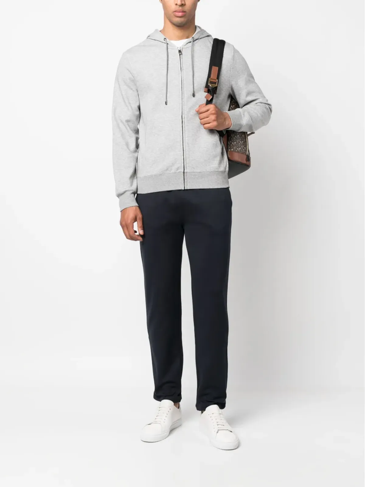 Corneliani ドローコード付きコットン トラックパンツ - 画像2