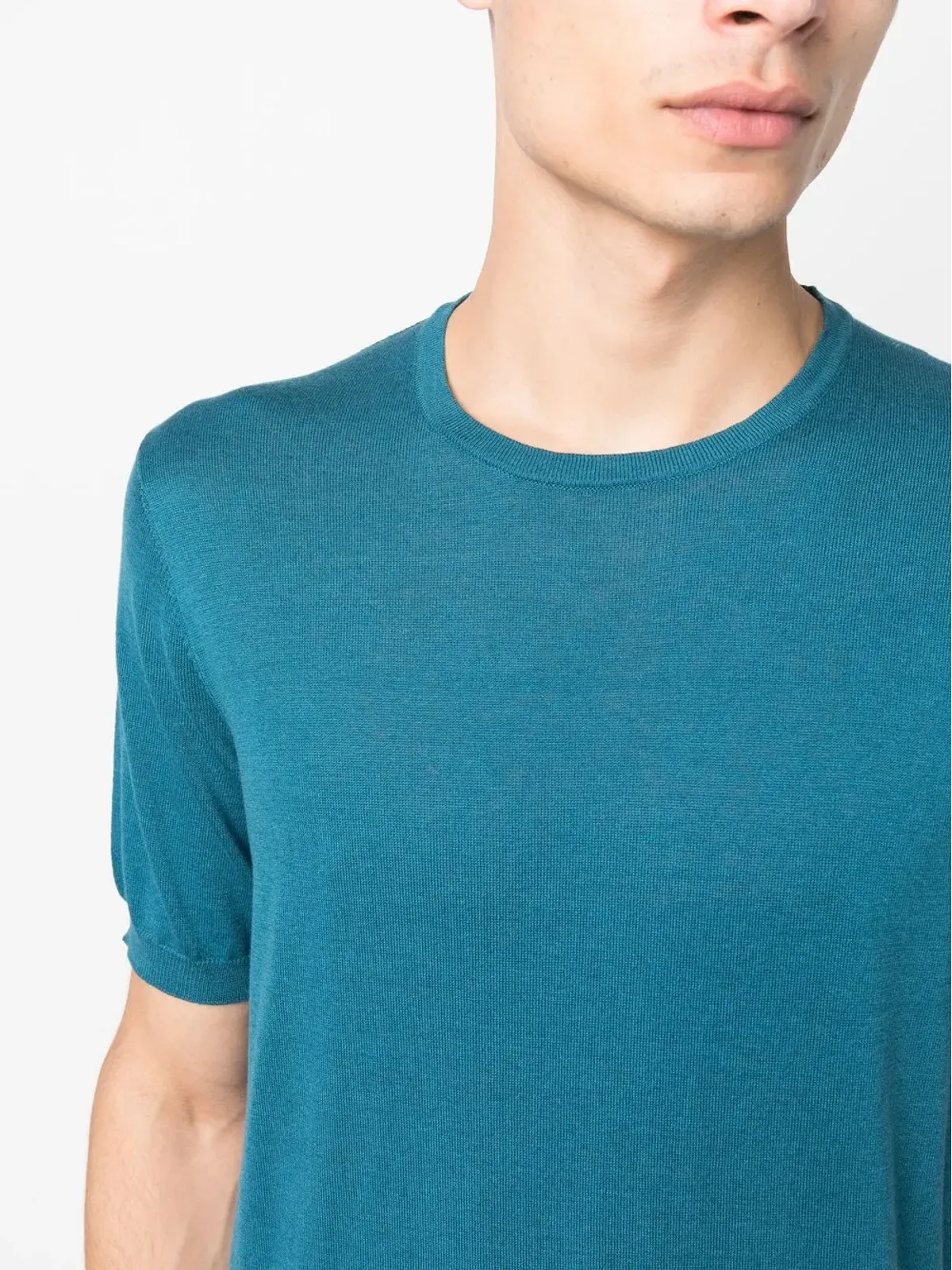 Corneliani シルクコットン混紡 半袖Tシャツ - 画像5