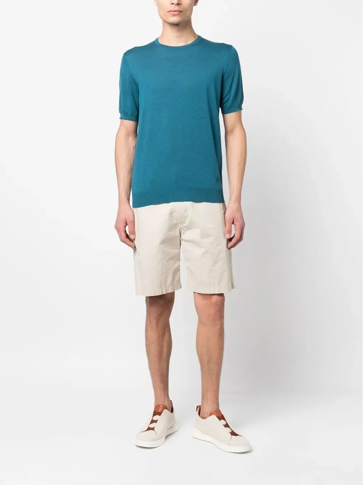 Corneliani シルクコットン混紡 半袖Tシャツ - 画像2