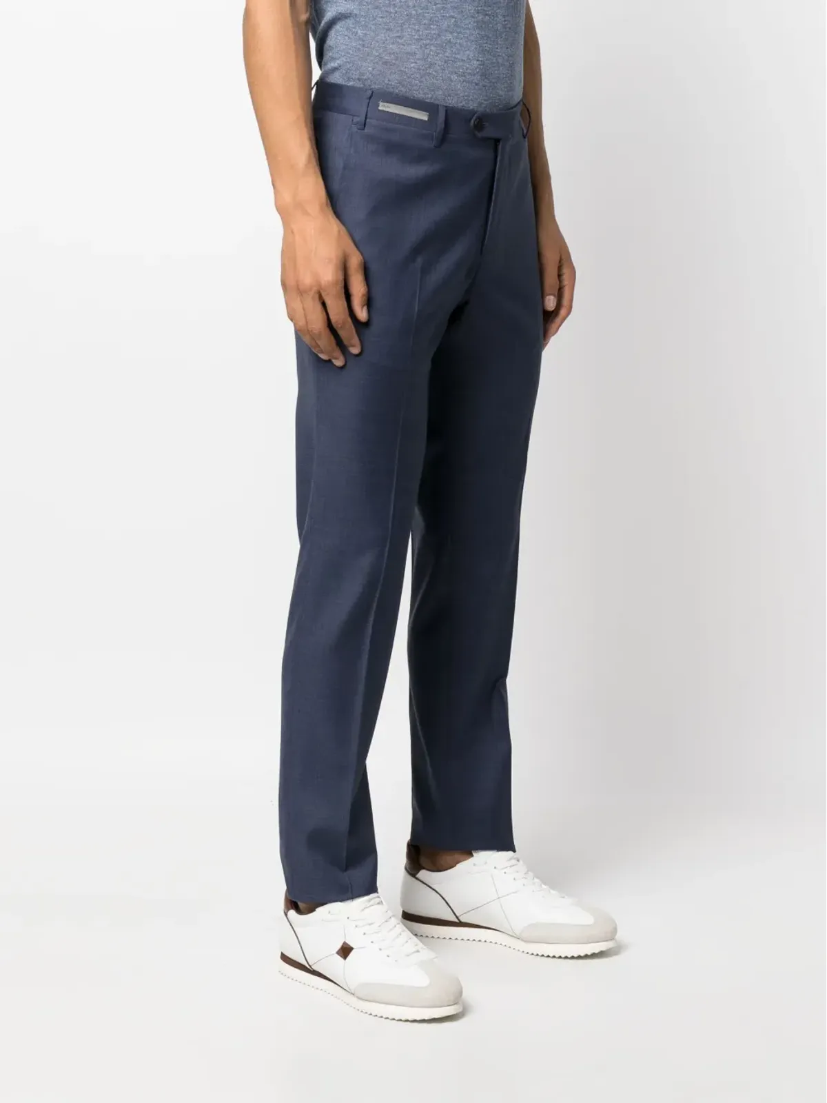 Corneliani スリムカット テーラードパンツ（ブルー） - 画像3