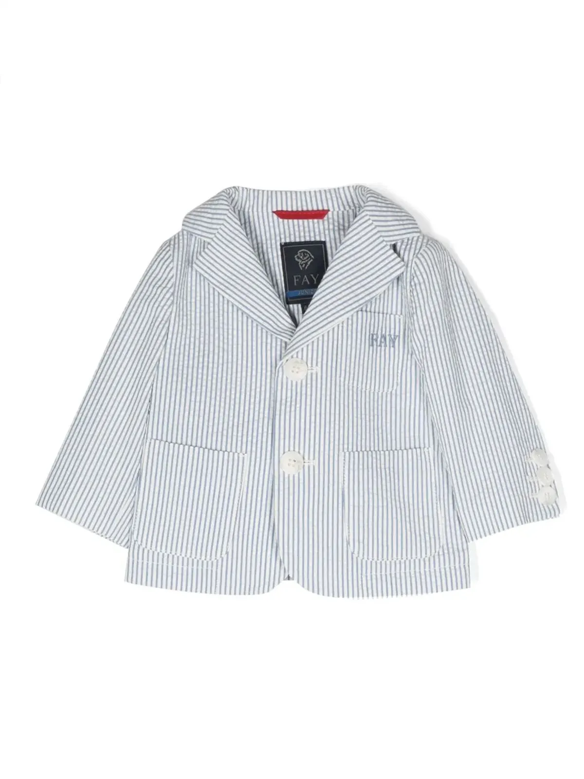 Fay Kids ストライプ柄シングルブレストブレザー - 画像1