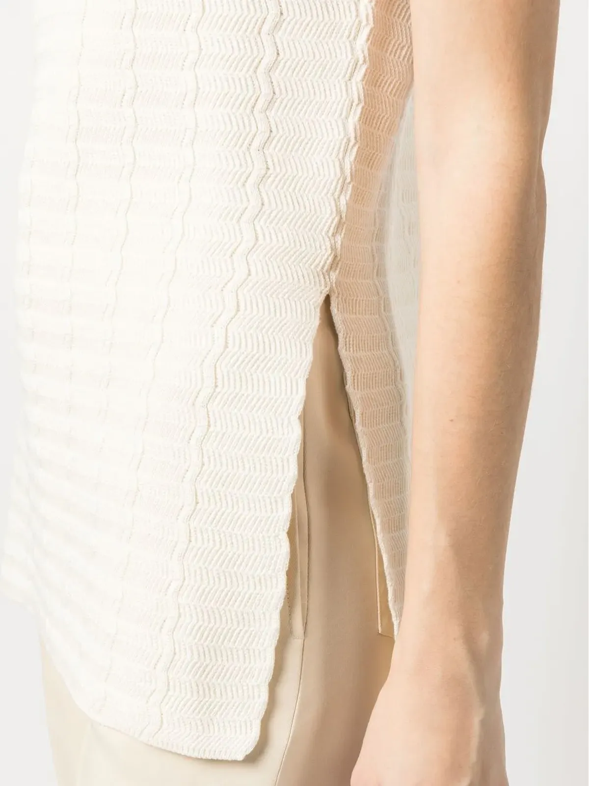 Jil Sander ノースリーブ ジグザグ柄 スウェット - 画像5