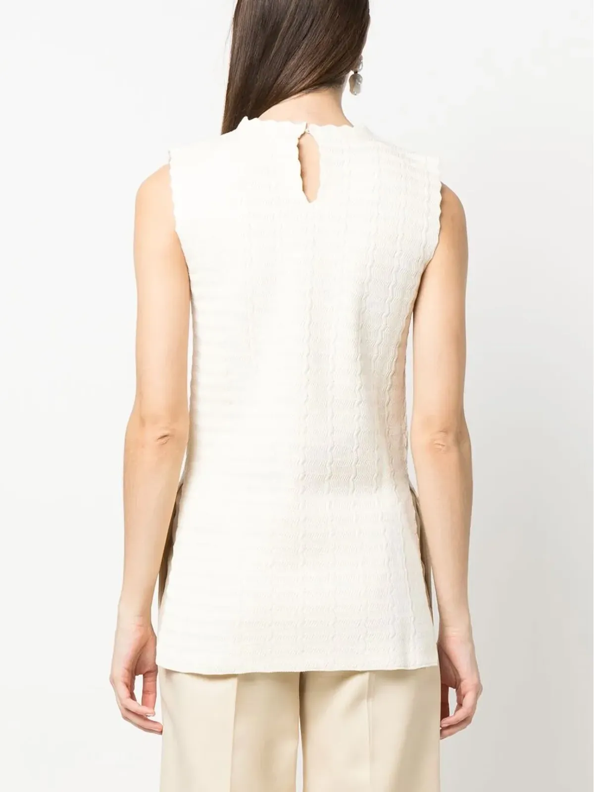Jil Sander ノースリーブ ジグザグ柄 スウェット - 画像4