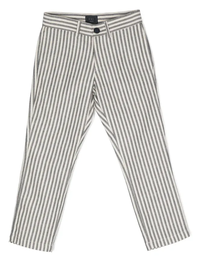 Fay Kids Fay Kids ストライプ柄コットンリネン混パンツの商品画像