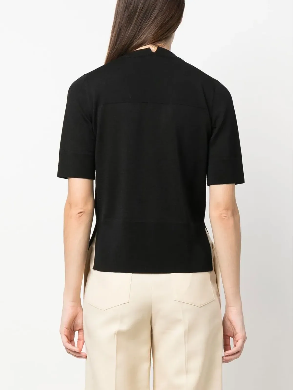 Jil Sander チョーカーネック・ショートスリーブトップ - 画像4