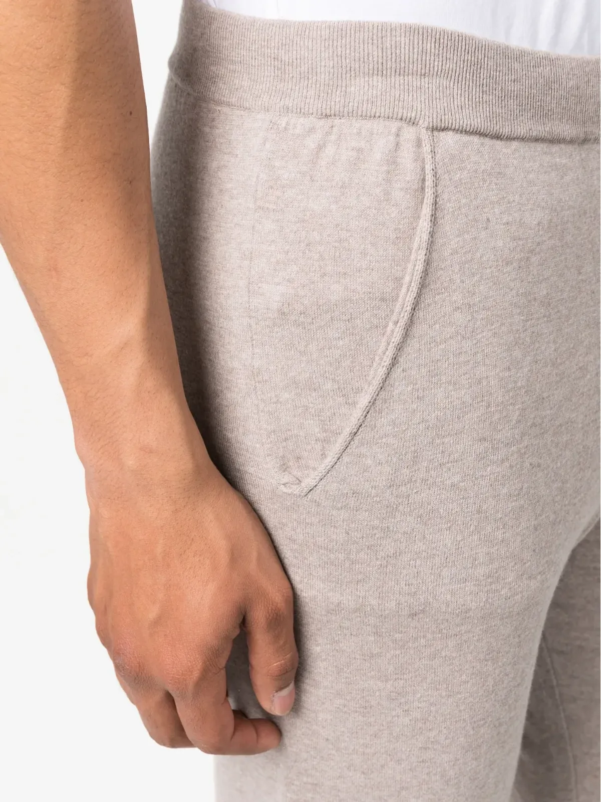 Corneliani スキニー編みニット トラックパンツ - ベージュ - 画像5