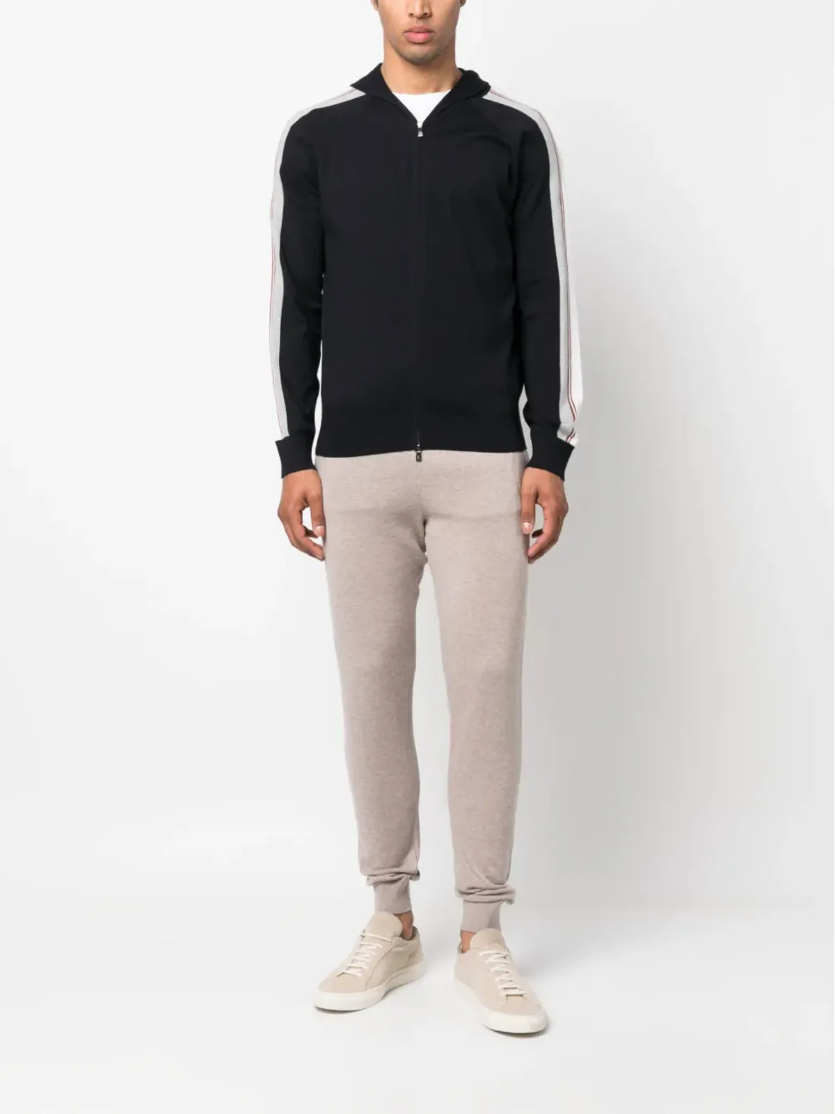 Corneliani スキニー編みニット トラックパンツ - ベージュ - 画像2