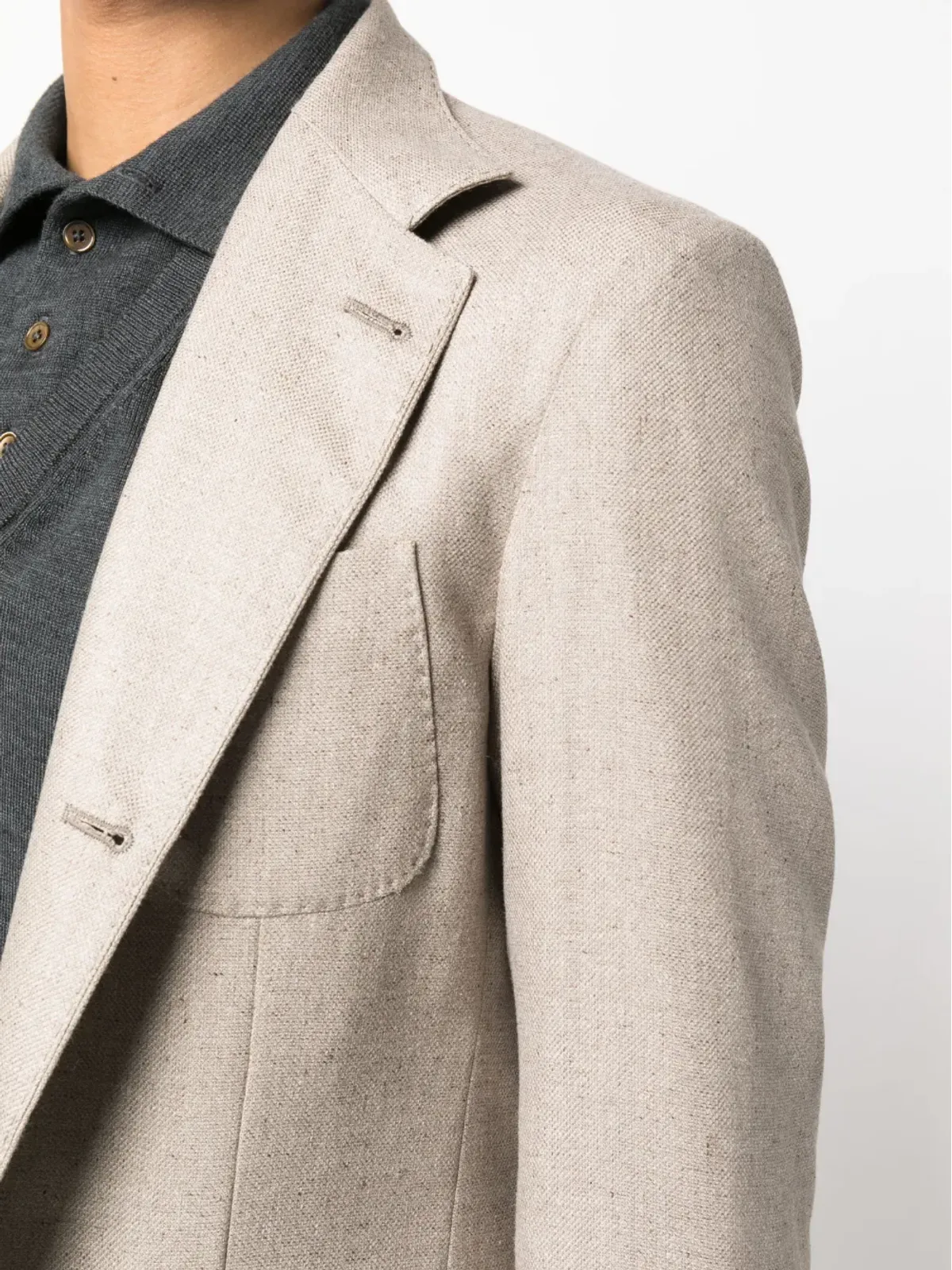 Corneliani ウールブレンド シングルブレスト ブレザー - 画像5