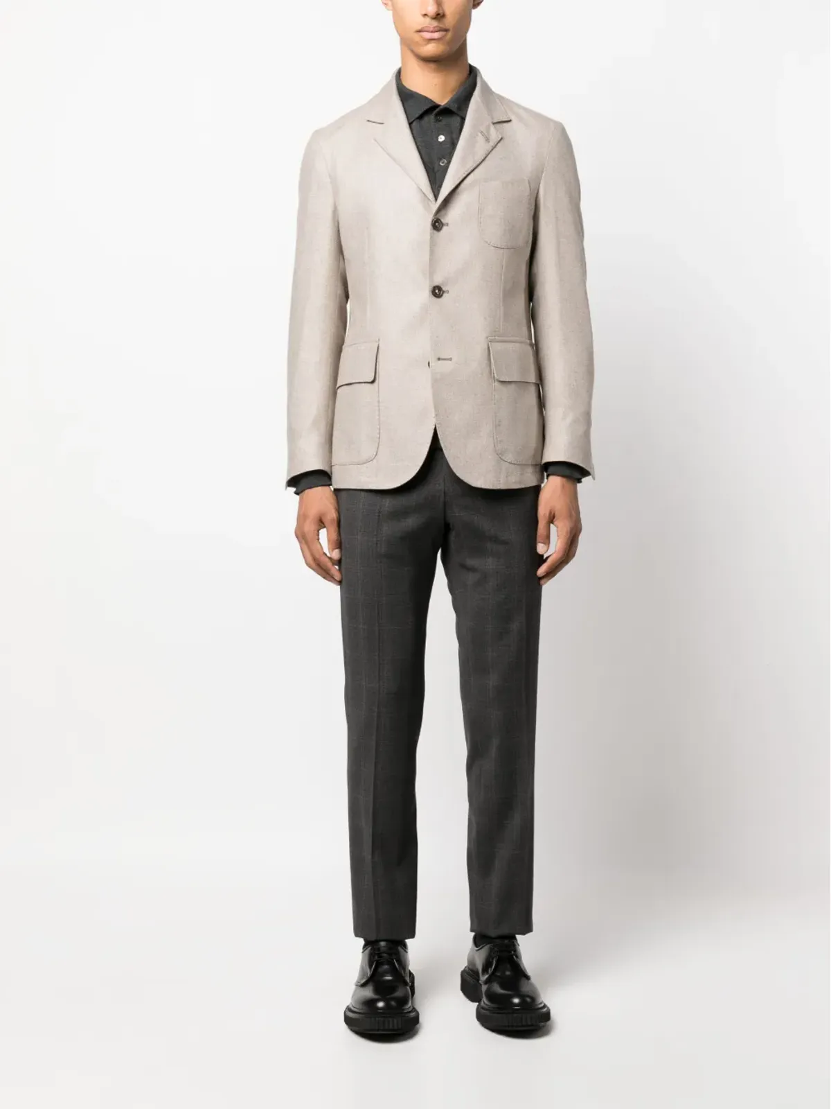 Corneliani ウールブレンド シングルブレスト ブレザー - 画像2