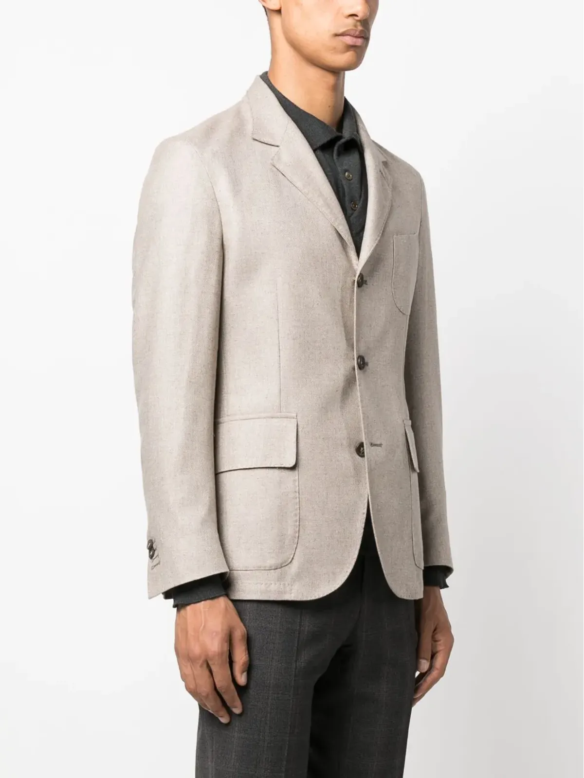 Corneliani ウールブレンド シングルブレスト ブレザー - 画像3