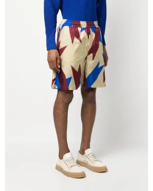 Pierre-Louis Mascia 抽象プリント・シルクショートパンツ - サムネイル3