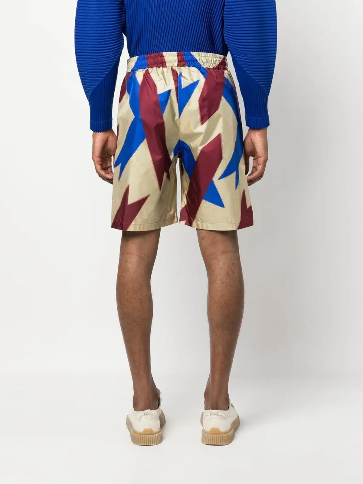 Pierre-Louis Mascia 抽象プリント・シルクショートパンツ - 画像4