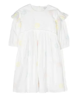 Stella McCartney Kids 花柄刺繍入りオーガニックコットンのドレス - ホワイト - サムネイル1